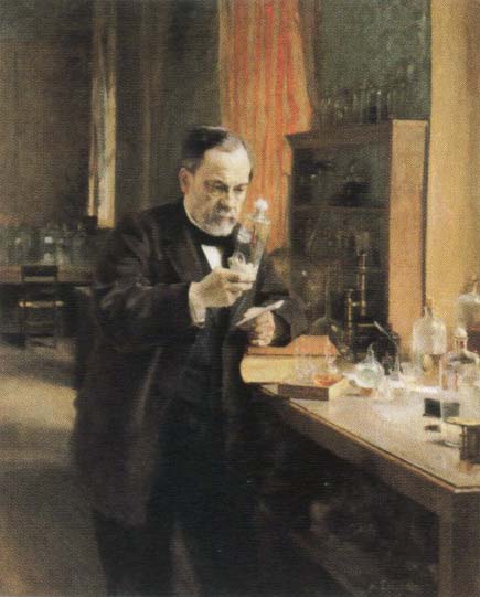 louis pasteur in his laboratory